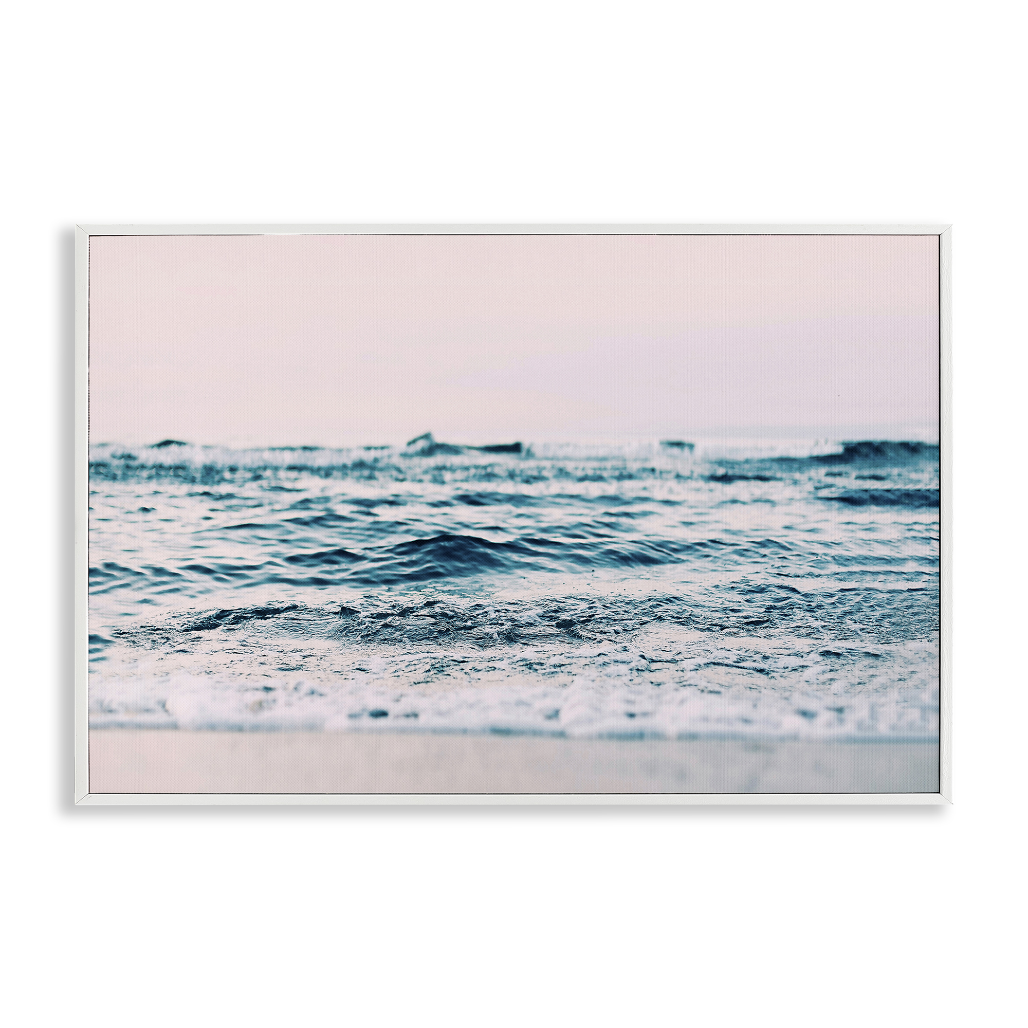 Stupell Industries Ocean Wave Blush Nautical & Beach Photography White ...
