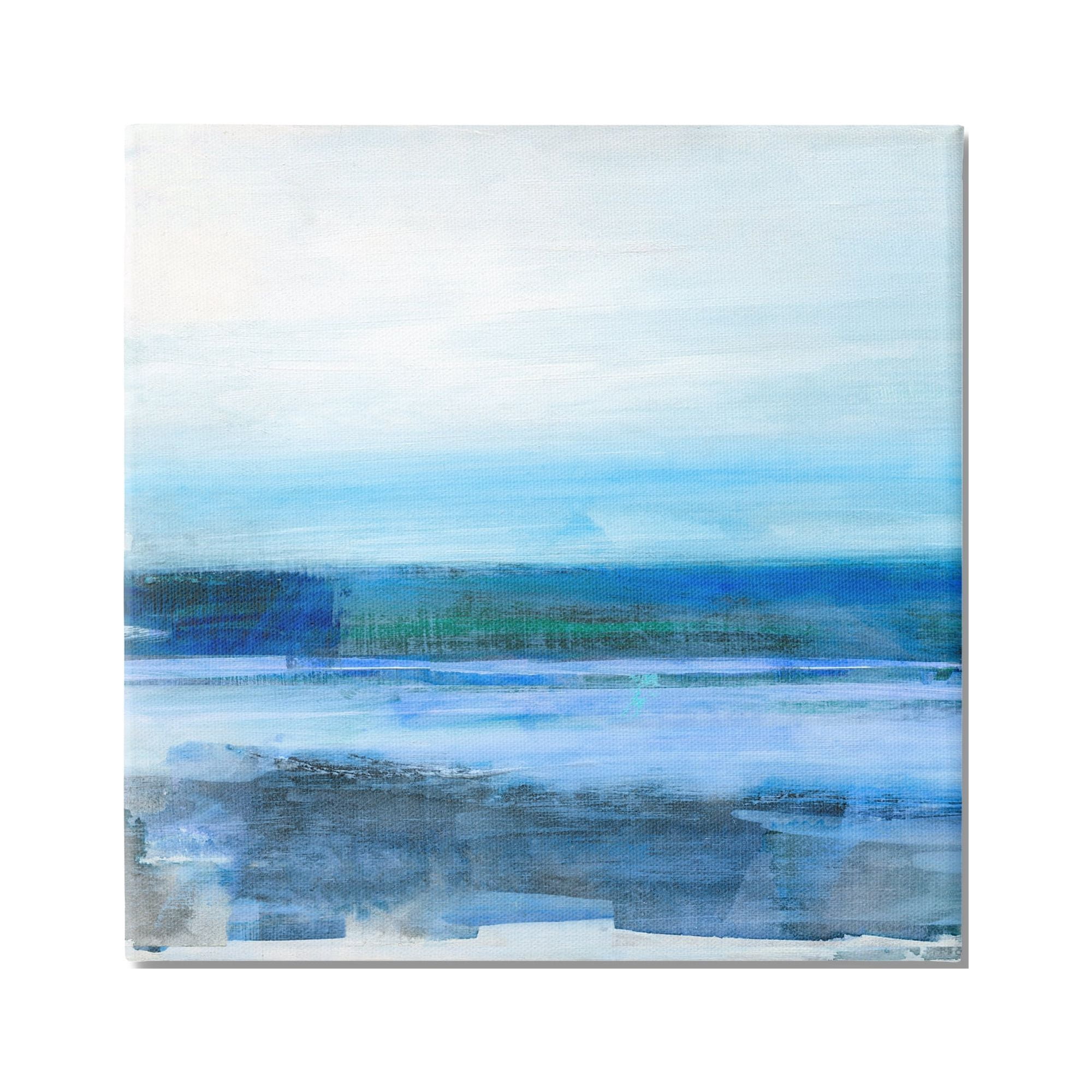 Stupell Industries Ocean Waves Abstraction Abstract Painting Gallery Wrapped Canvas Art Print Wall Art, 24 x 24
