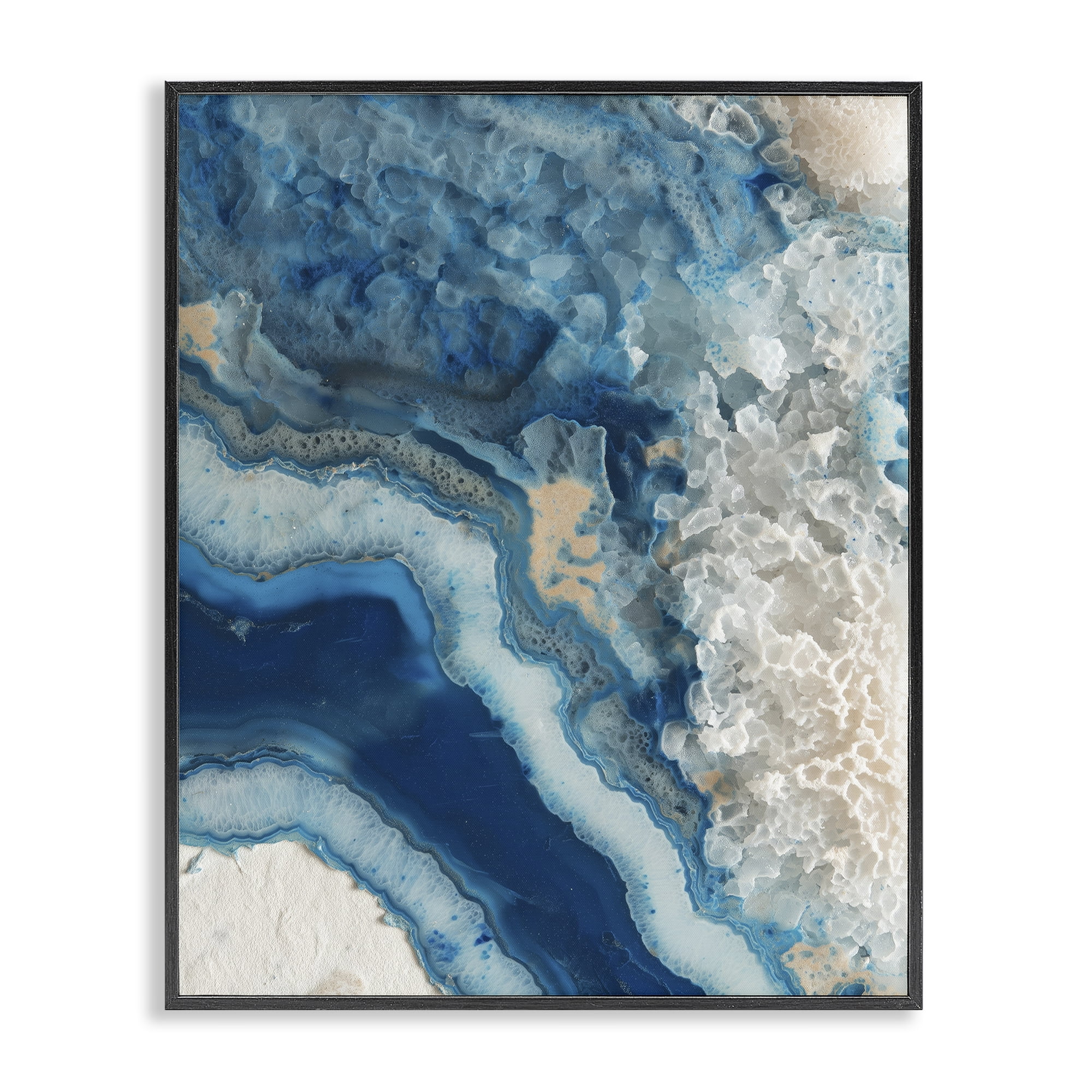 Stupell Industries Ocean's Minerals Flow Black Framed Giclee Art, design by Svetlana Aleynikova