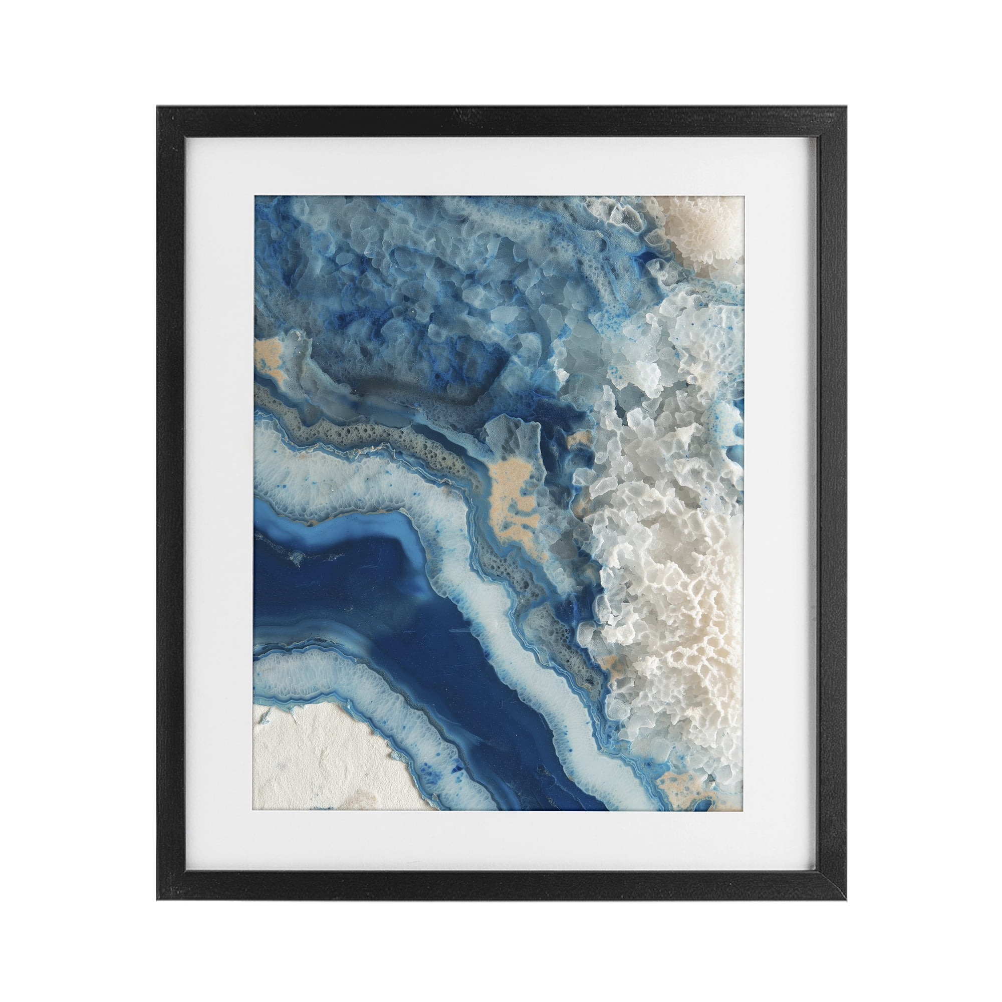 Stupell Industries Ocean's Minerals Flow Black Framed Print Under Glass, design by Svetlana Aleynikova