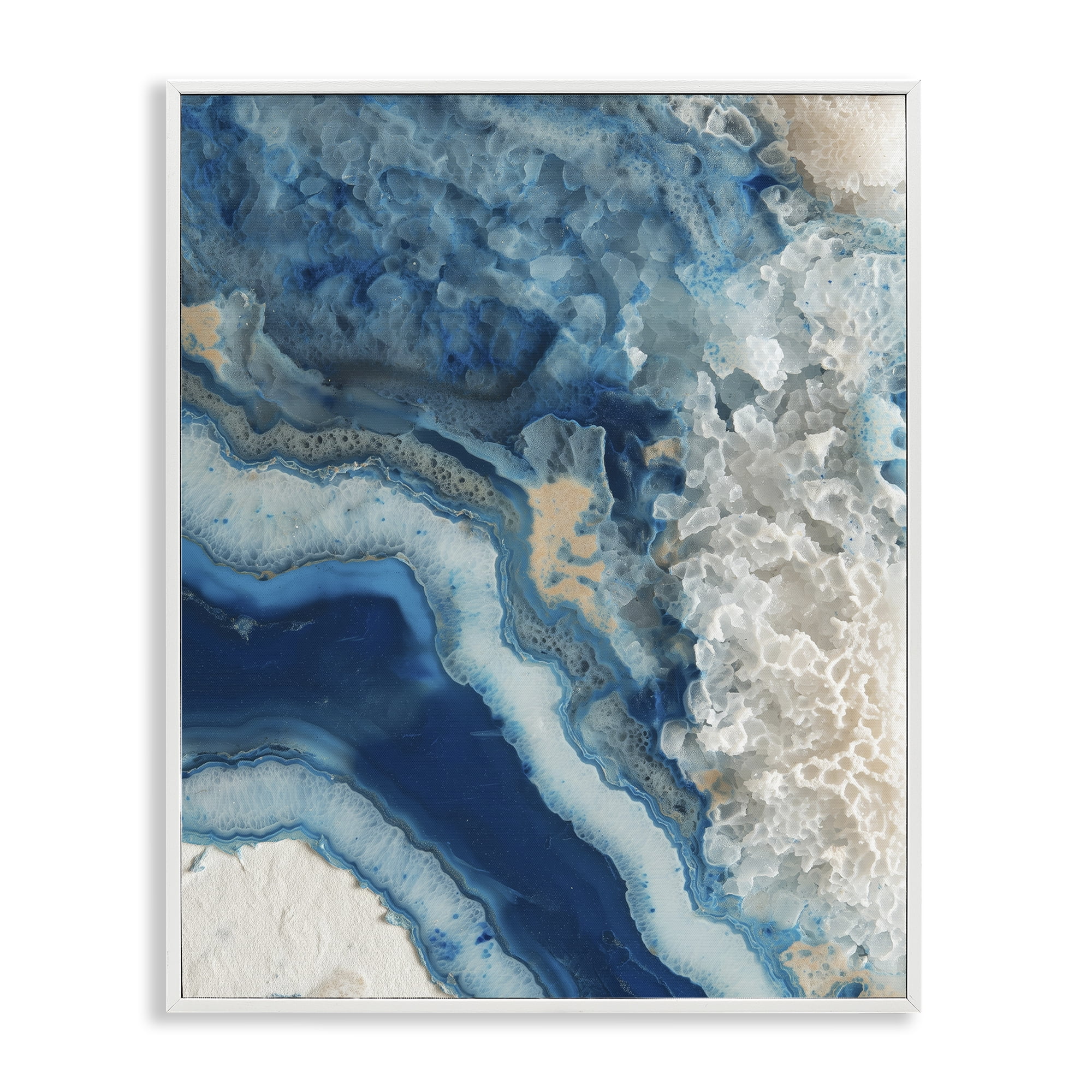 Stupell Industries Ocean's Minerals Flow White Framed Giclee Art, design by Svetlana Aleynikova