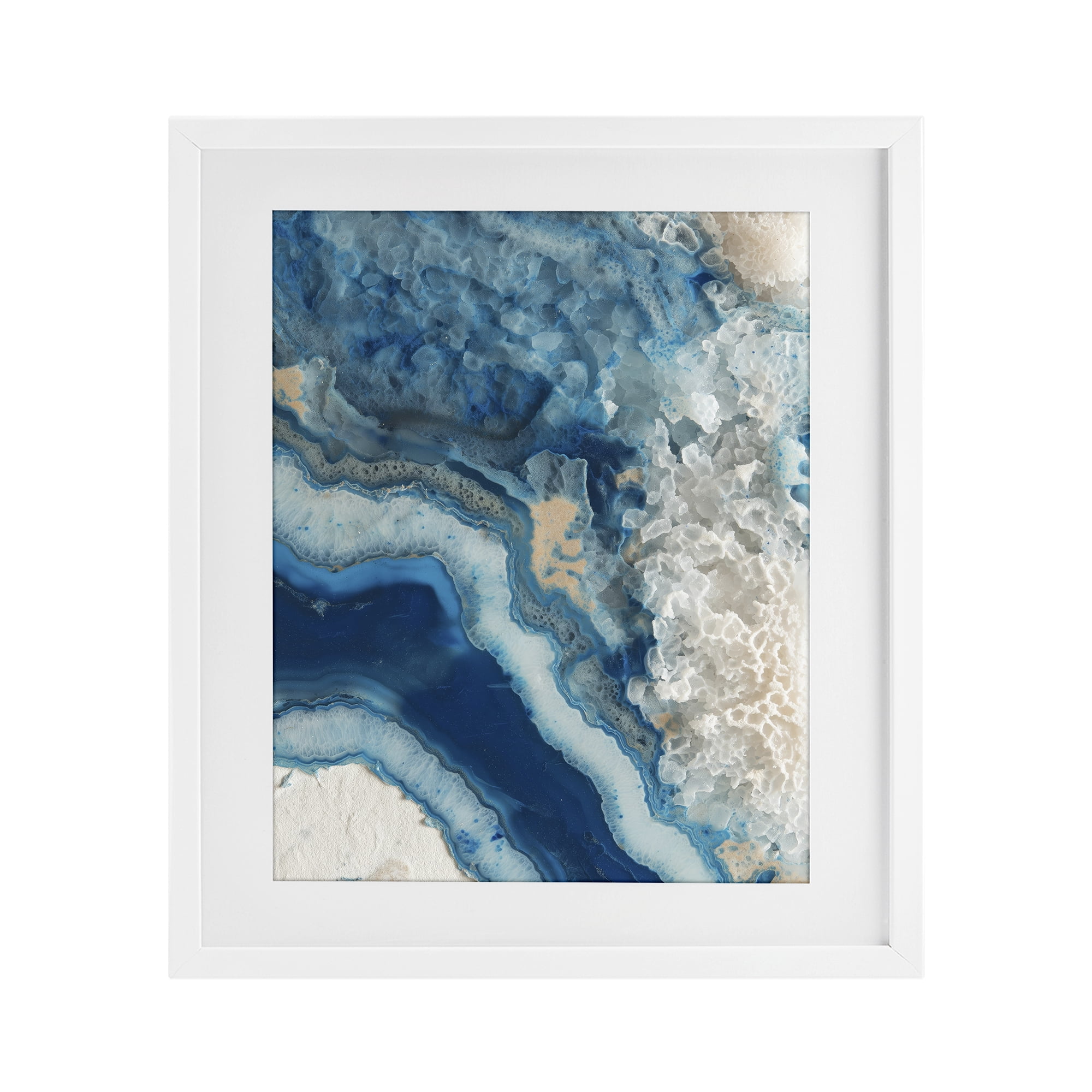 Stupell Industries Ocean's Minerals Flow White Framed Print Under Glass, design by Svetlana Aleynikova