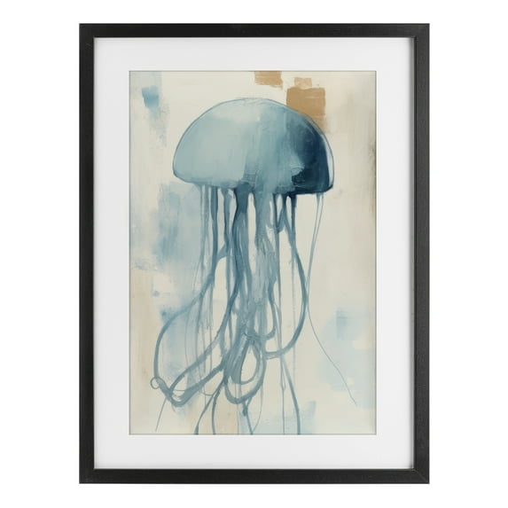 Stupell Industries Oceanic Dreams Jellyfish Black Framed Print Under Glass design by Irena Orlov, 20 x 14