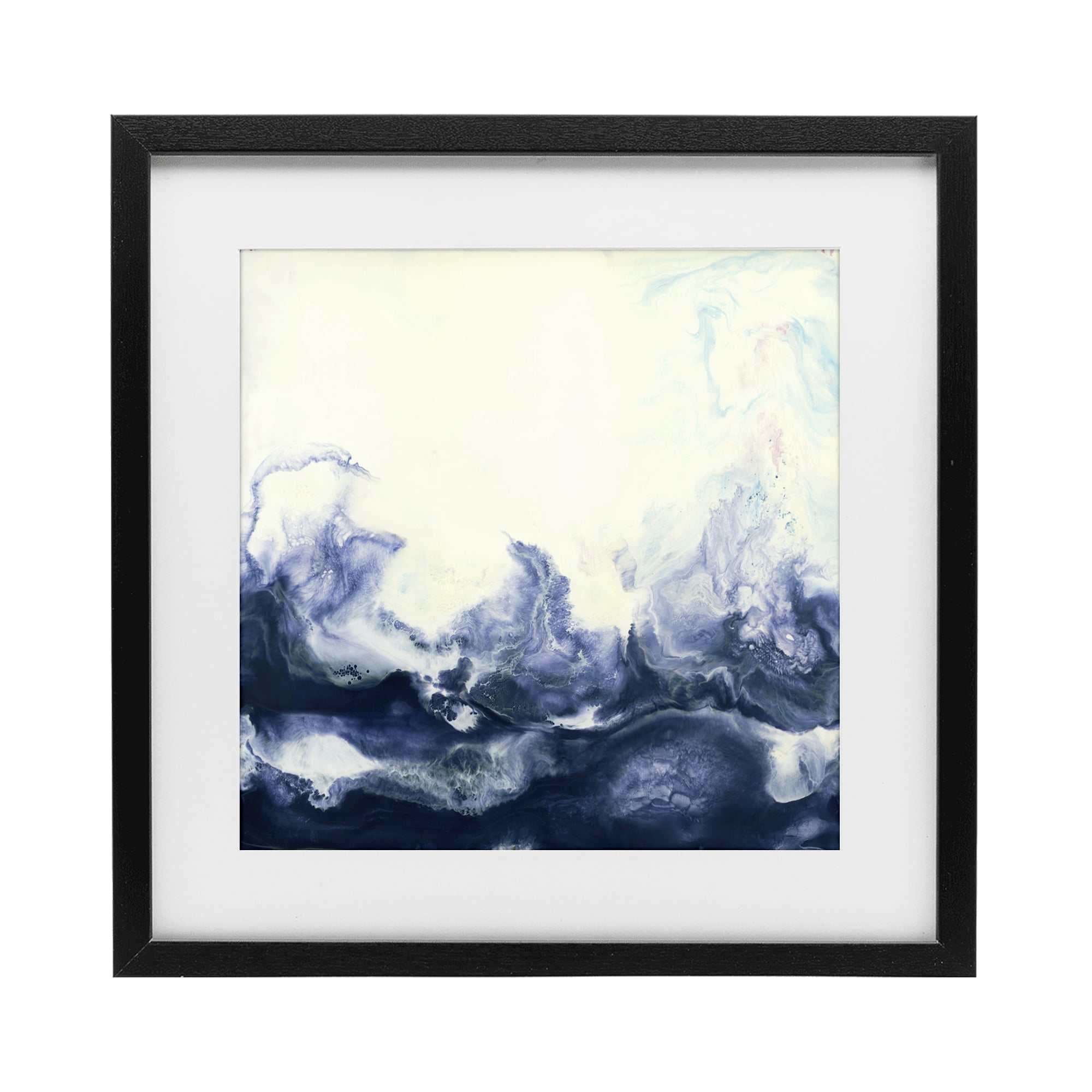 Stupell Industries Oceanic Fluid Swirl Black Framed Print Under Glass, design by Laura Van Horne