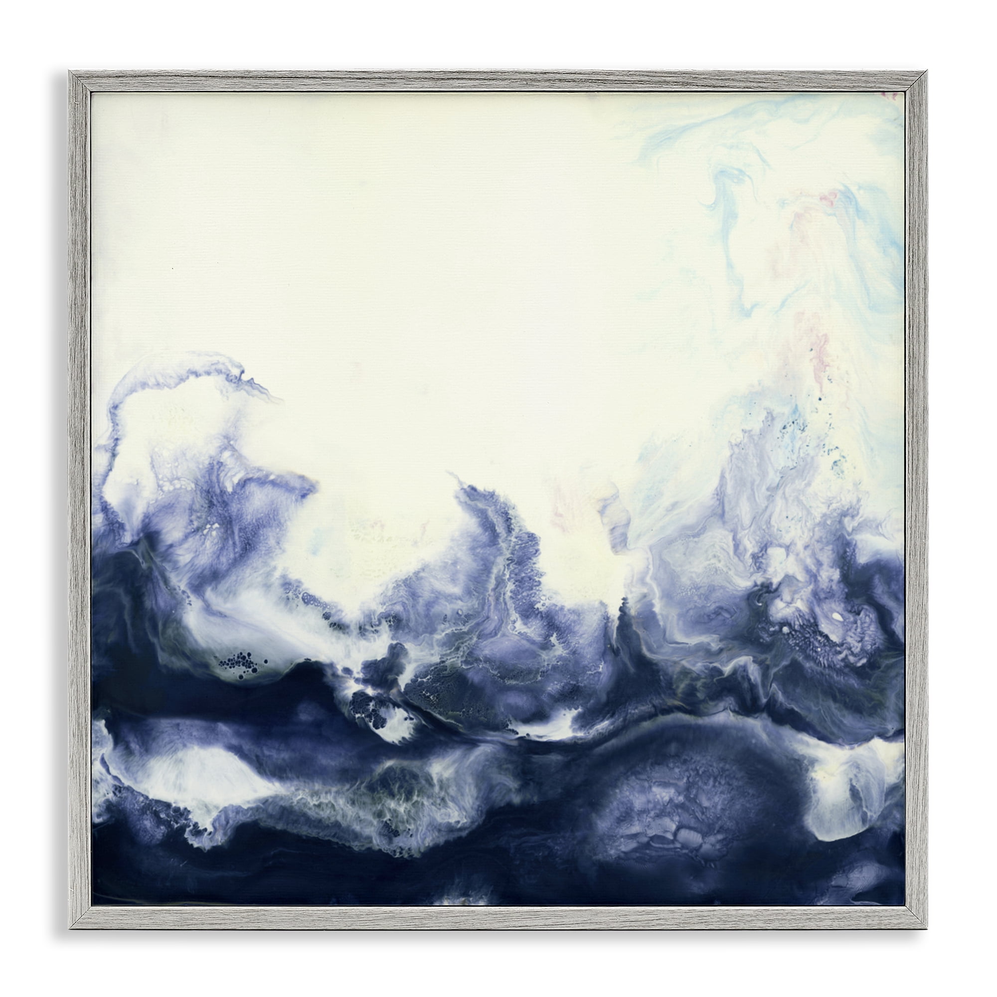 Stupell Industries Oceanic Fluid Swirl Gray Framed Giclee Art, design by Laura Van Horne