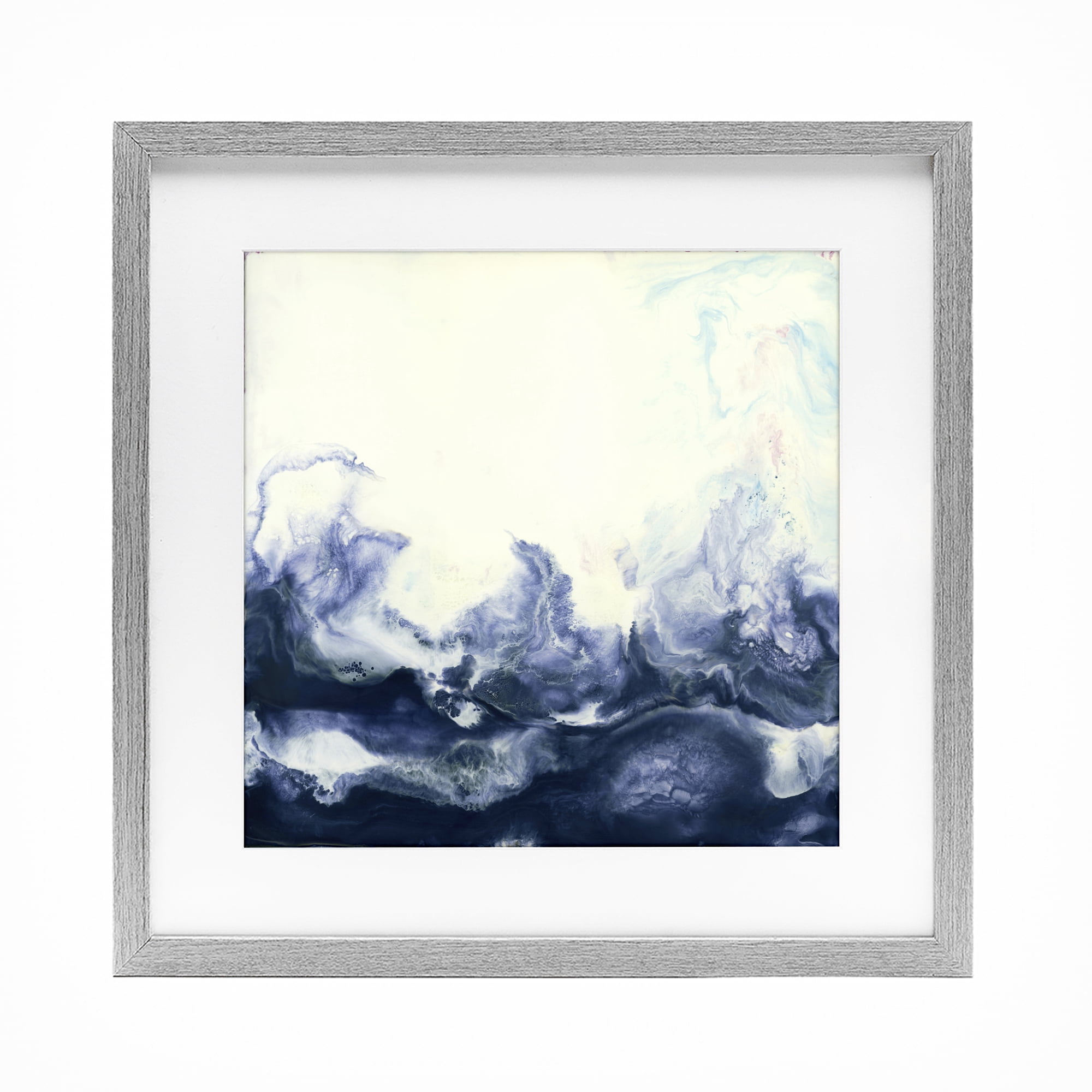 Stupell Industries Oceanic Fluid Swirl Gray Framed Print Under Glass, design by Laura Van Horne