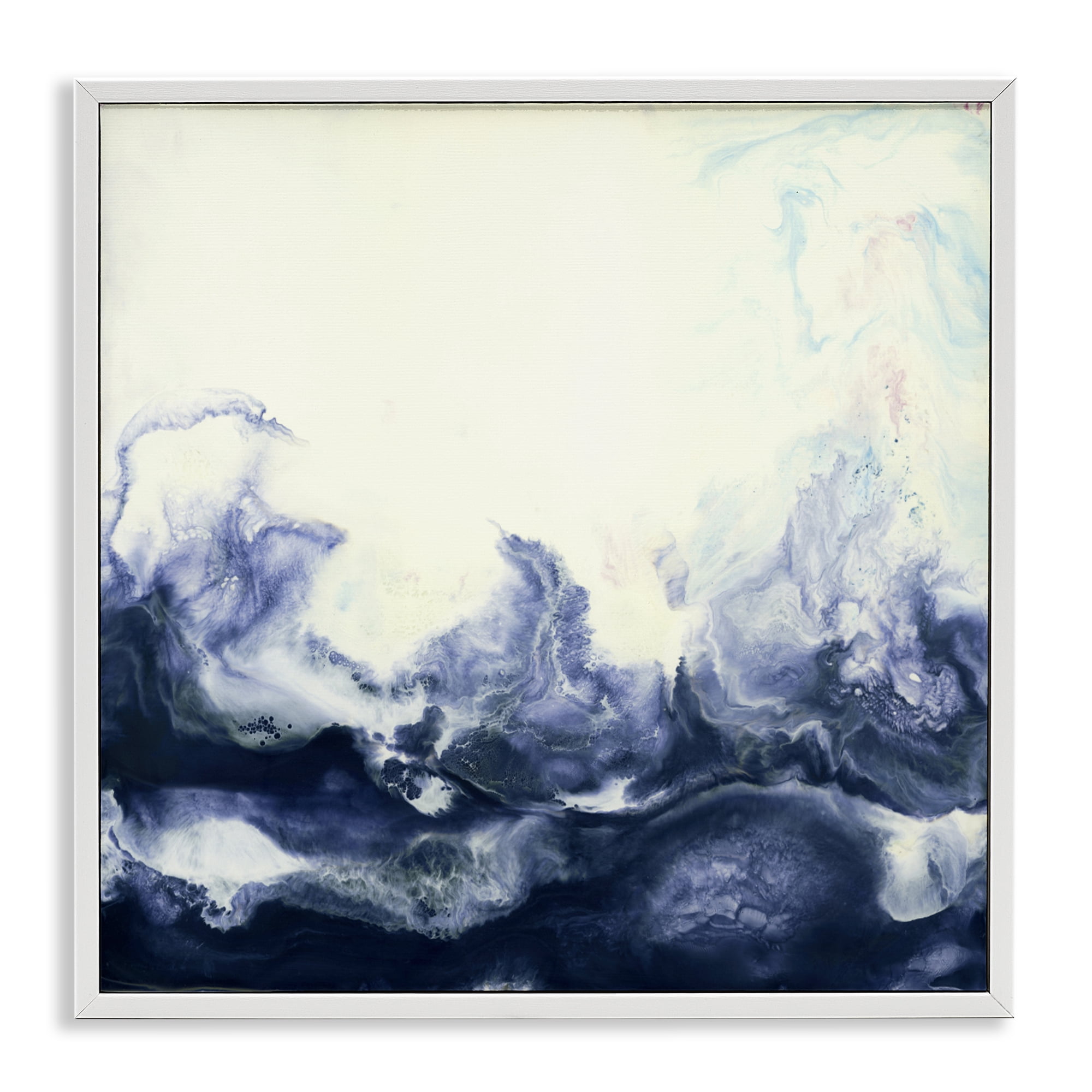 Stupell Industries Oceanic Fluid Swirl White Framed Giclee Art, design by Laura Van Horne