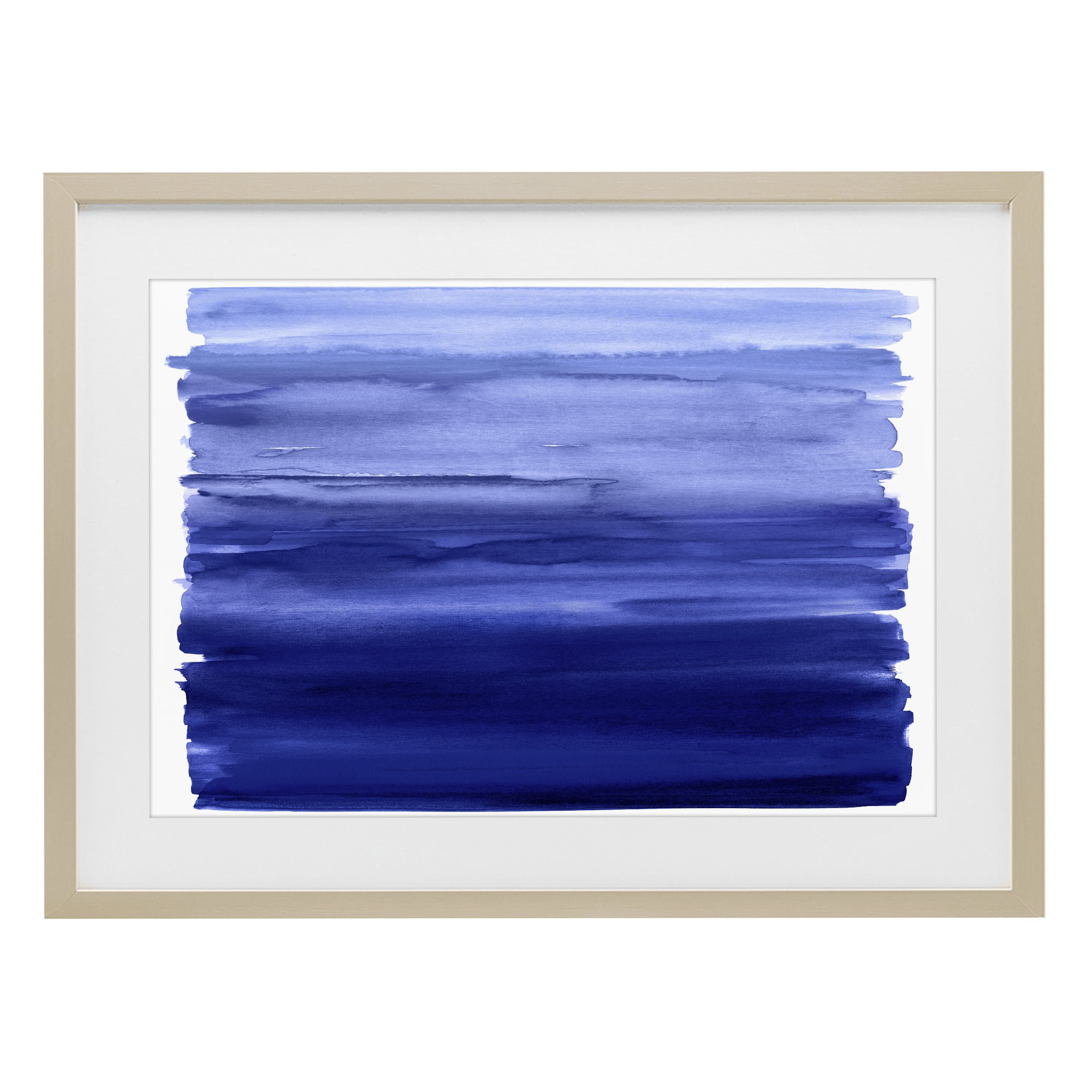 Stupell Industries Oceanic Ombre Blue Birch Framed Print Under Glass, design by Allie Corbin