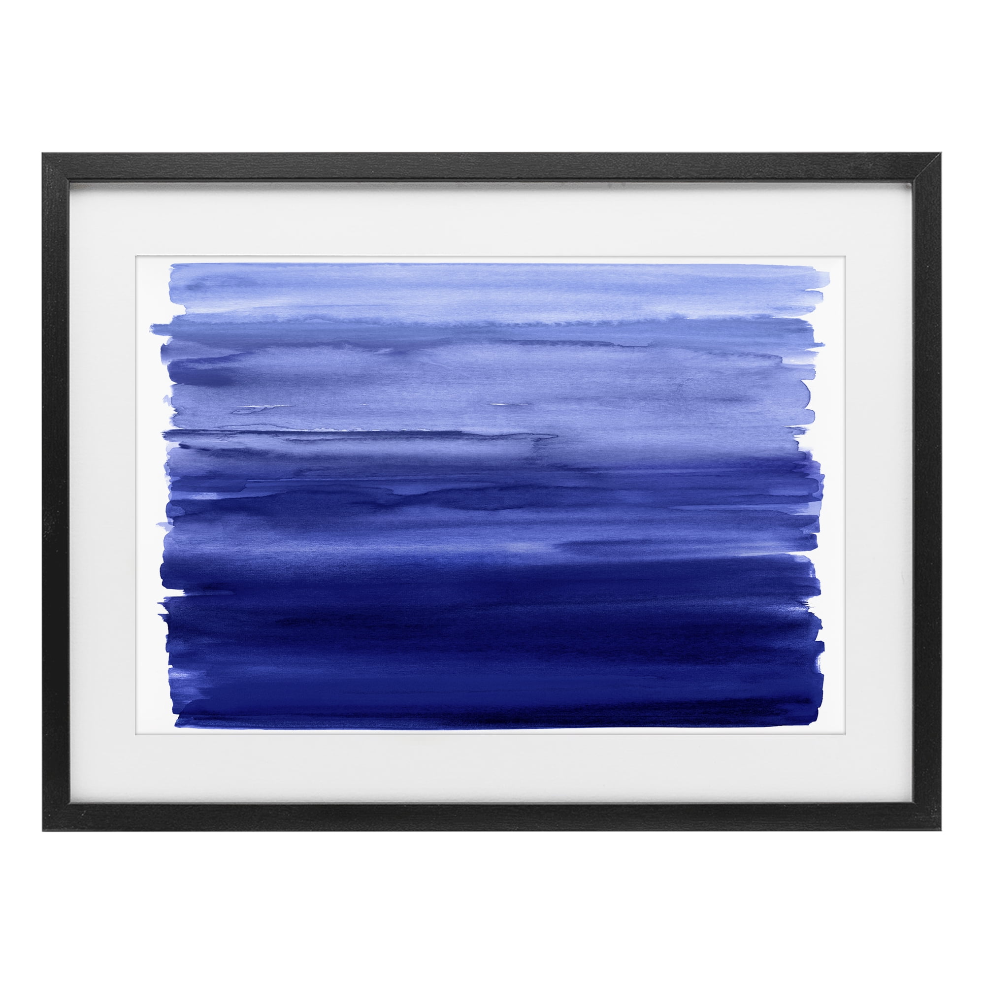Stupell Industries Oceanic Ombre Blue Black Framed Print Under Glass, design by Allie Corbin