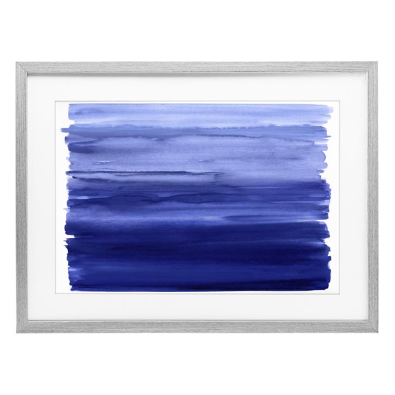 Stupell Industries Oceanic Ombre Blue Gray Framed Print Under Glass, design by Allie Corbin
