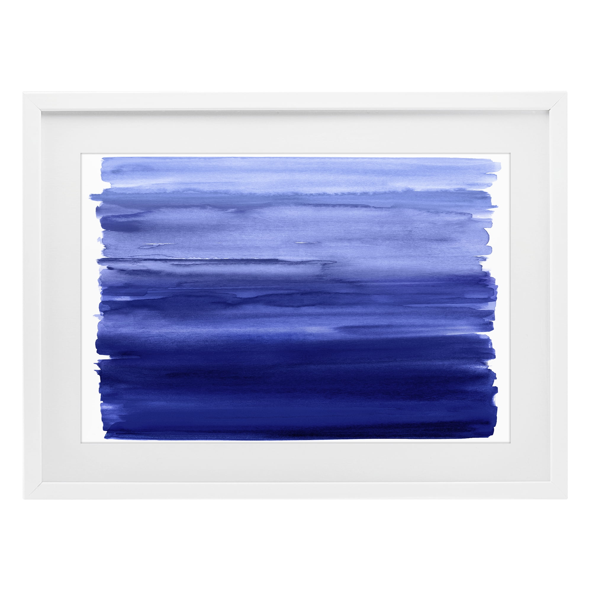 Stupell Industries Oceanic Ombre Blue White Framed Print Under Glass, design by Allie Corbin