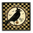 thumbnail image 1 of Stupell Industries Oct 31 Checkered Halloween Crow Holiday Painting Black Framed Art Print Wall Art, 1 of 7