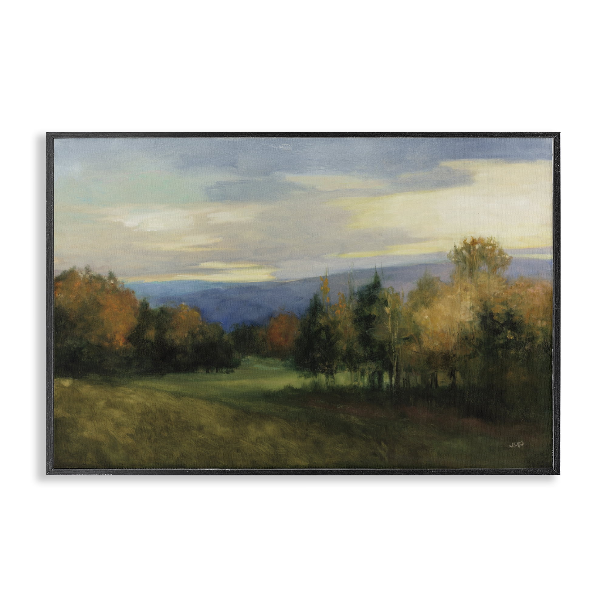 Stupell Industries October Meadow Countryside Black Framed Giclee Art, design by Julia Purinton