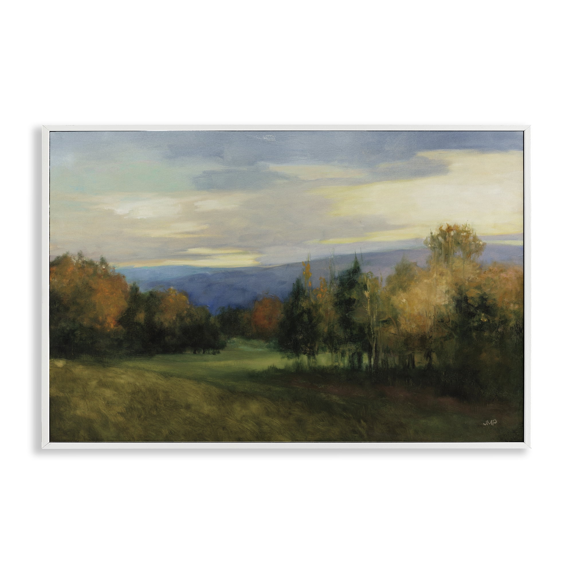 Stupell Industries October Meadow Countryside White Framed Giclee Art, design by Julia Purinton