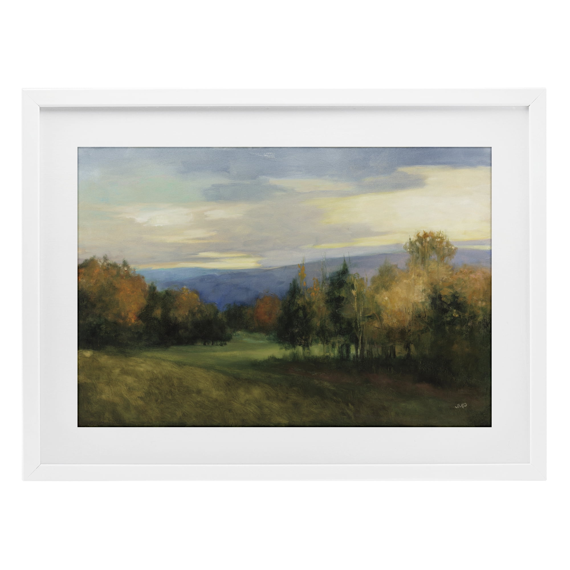 Stupell Industries October Meadow Countryside White Framed Print Under Glass, design by Julia Purinton