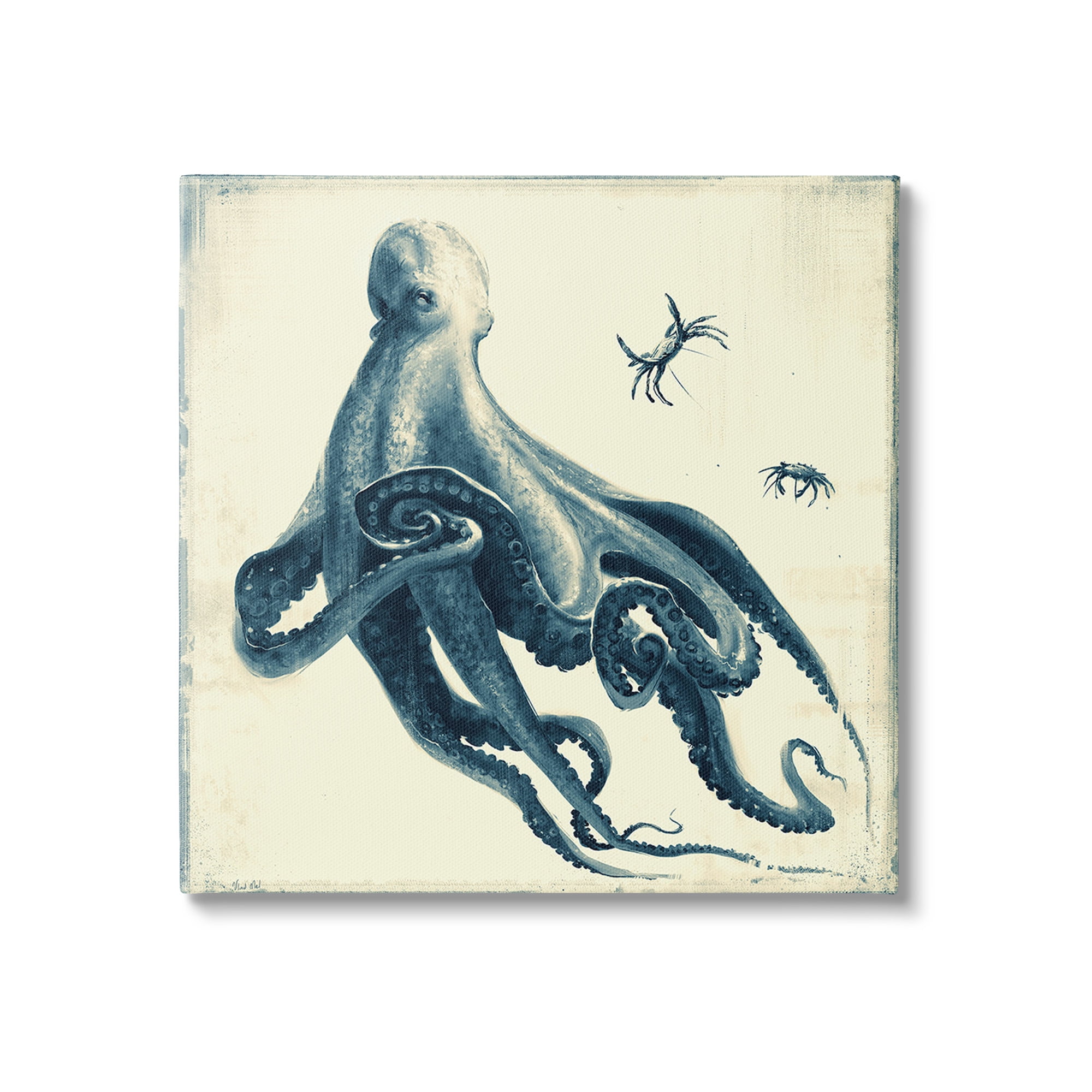Stupell Industries Octopus & Sea Critters Animals & Insects Painting Gallery Wrapped Canvas Art Print Wall Art, 36 x 36