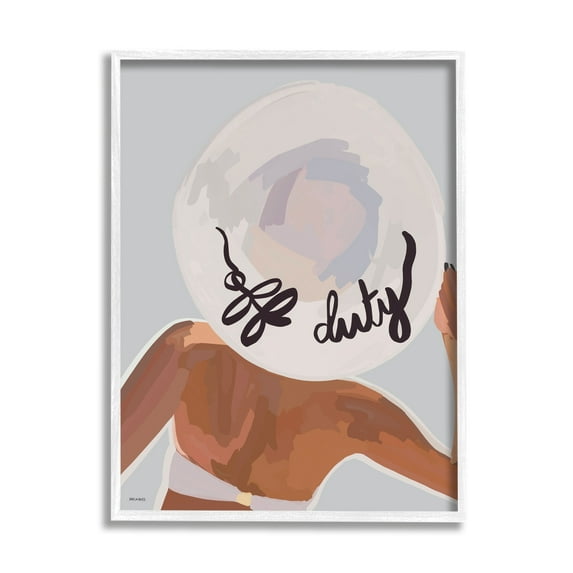 Stupell Industries Off Duty Relaxing Summer Vacation Beach Woman Graphic Art White Framed Art Print Wall Art, Design by Amelia Noyes