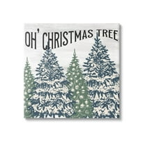 Stupell Industries Oh Christmas Tree Vintage Graphic Art Gallery Wrapped Canvas Print Wall Art, Design by Kim Allen
