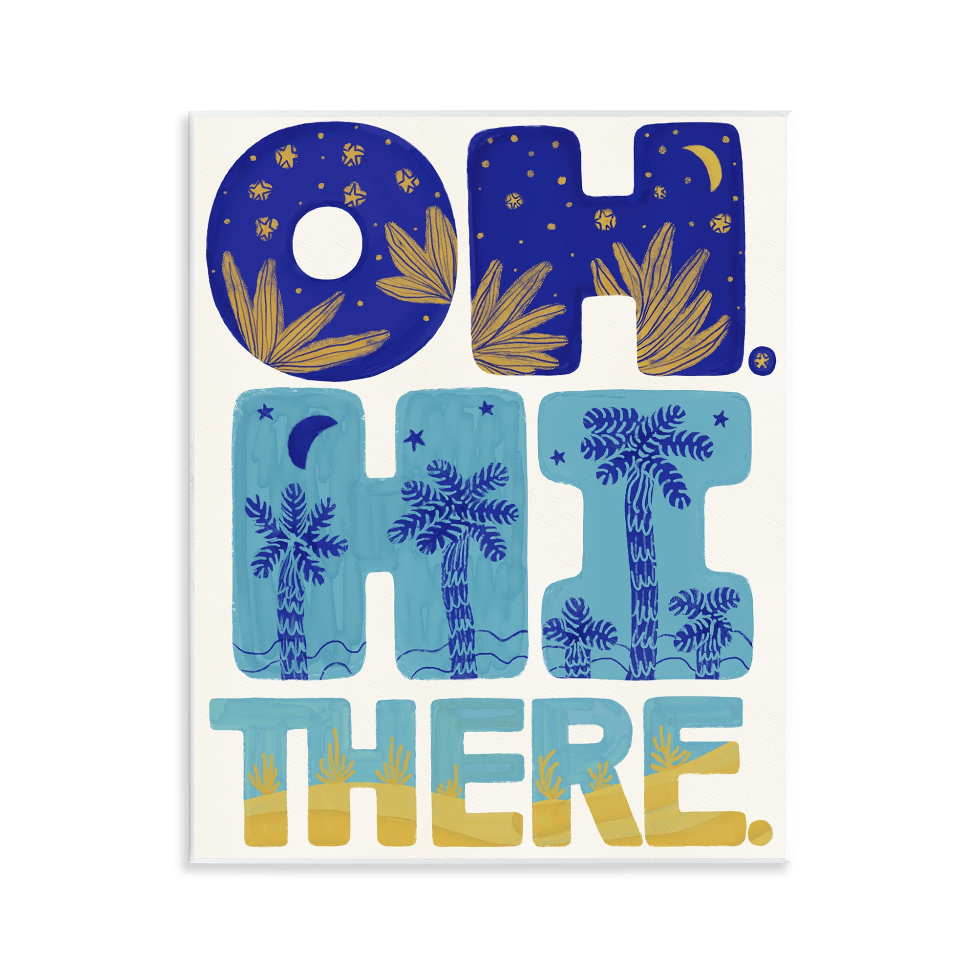 Stupell Industries Oh Hi There Tropical Wall Plaque Art, design by Connie Summers