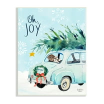 Stupell Industries Oh Joy Endearing Winter Calligraphy Puppies Scene Graphic Art Unframed Art Print Wall Art, Design by Heatherlee Chan