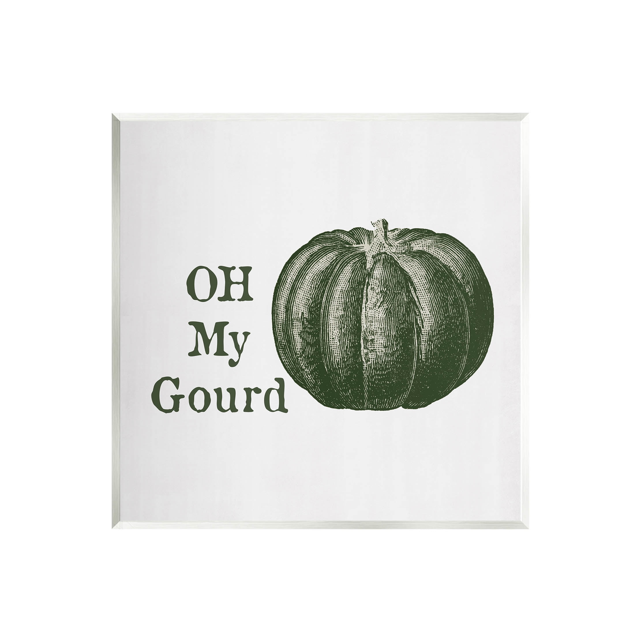 Stupell Industries Oh My Gourd Fall Pumpkin Graphic Art Unframed Art Print Wall Art, Design by Lauren Rader