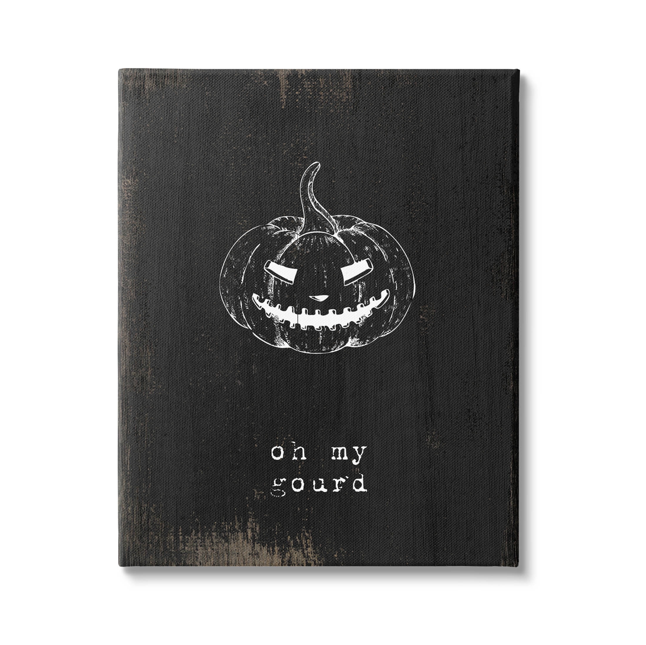 Stupell Industries Oh My Gourd Jack-o-Lantern Graphic Art Gallery Wrapped Canvas Print Wall Art, Design by Lil' Rue