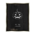 thumbnail image 1 of Stupell Industries Oh My Gourd Jack-o-Lantern Graphic Art Luster Gray Floating Framed Canvas Print Wall Art, Design by Lil' Rue, 1 of 6