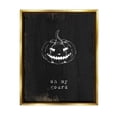 thumbnail image 1 of Stupell Industries Oh My Gourd Jack-o-Lantern Graphic Art Metallic Gold Floating Framed Canvas Print Wall Art, Design by Lil' Rue, 1 of 6