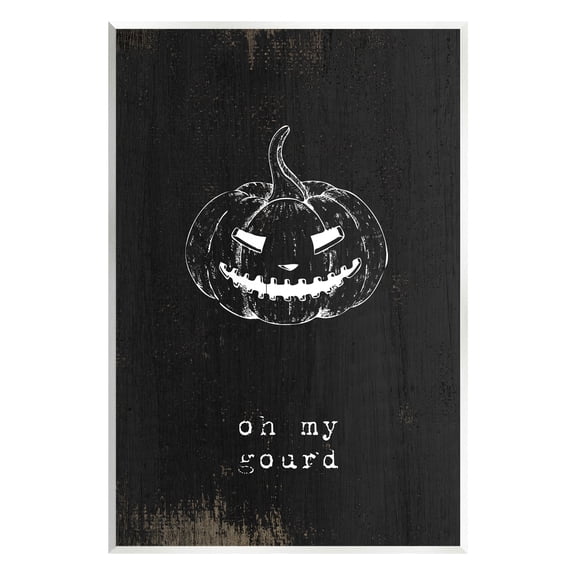 Stupell Industries Oh My Gourd Jack-o-Lantern Graphic Art Unframed Art Print Wall Art, Design by Lil' Rue