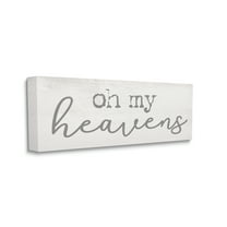 Stupell Industries Oh My Heavens Expression Southern Charm Typography Inspirational Painting Gallery Wrapped Canvas Print Wall Art, 10 x 24
