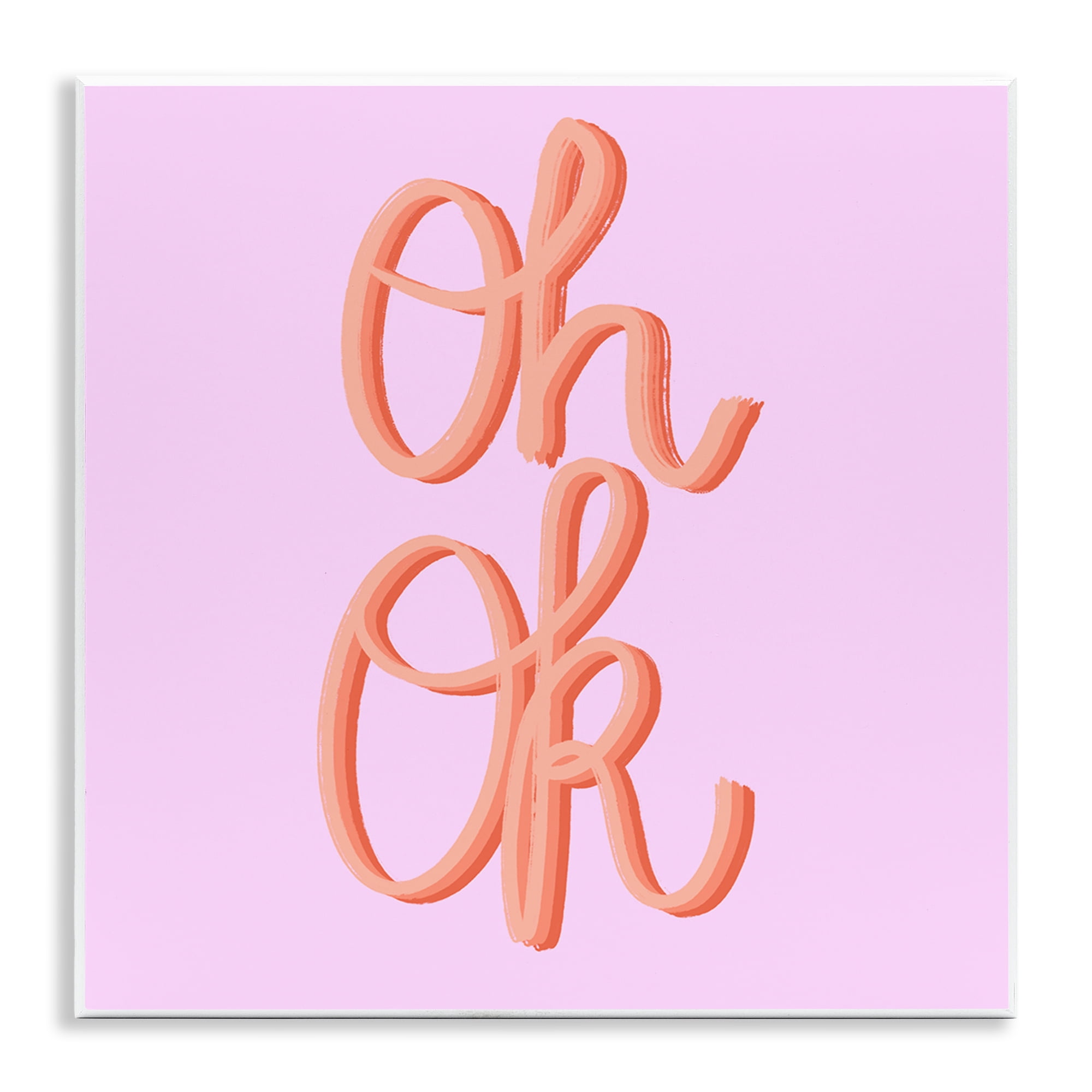 Stupell Industries Oh Ok Script Text & Numbers Painting Unframed Art Print Wall Art, 12 x 12
