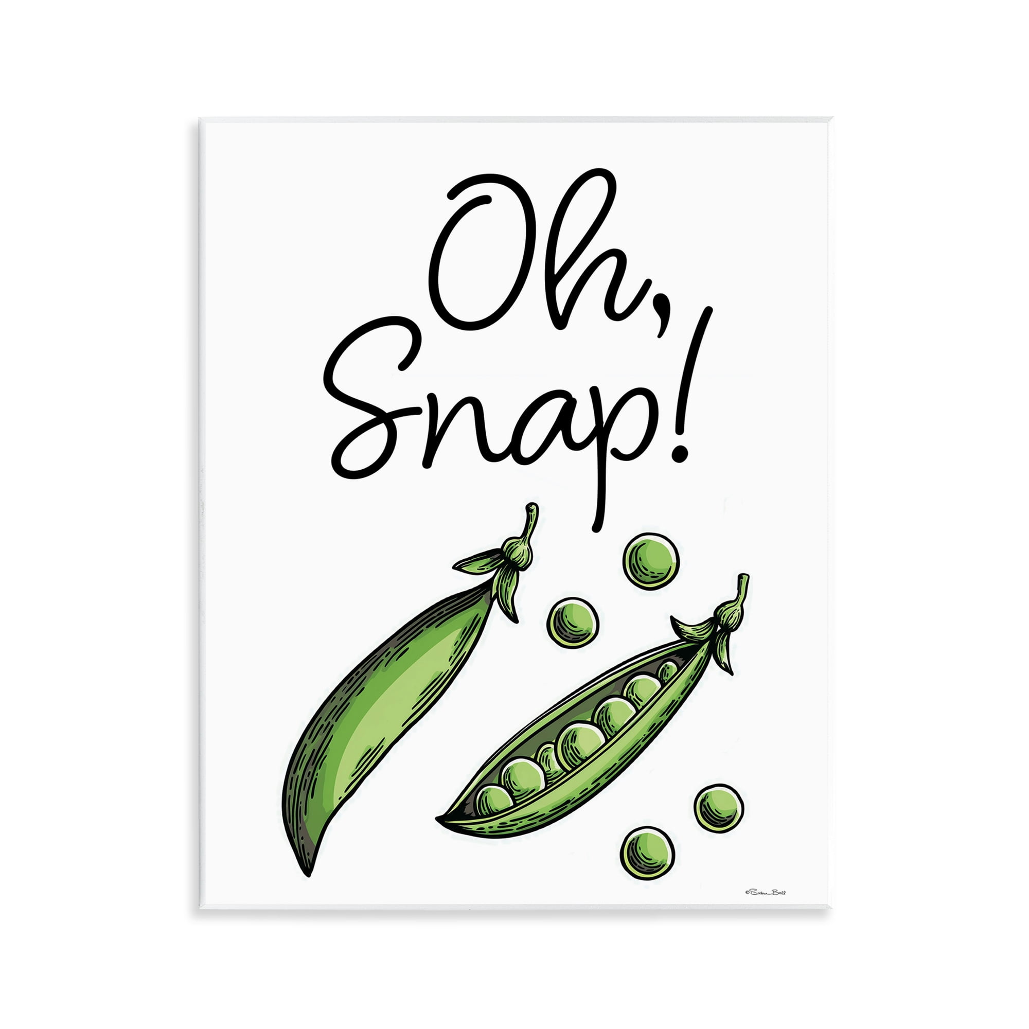Stupell Industries Oh Snap Peas Wall Plaque Art, design by Susan Ball