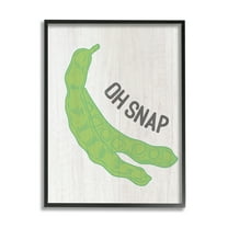 Stupell Industries Oh Snap Quirky Text Typography Peas Illustration Framed Wall Art, 24 x 30, Design by Lil' Rue