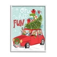 thumbnail image 1 of Stupell Industries Oh What Fun Holiday Car Graphic Art White Framed Art Print Wall Art, Design by Arrolynn Weiderhold, 1 of 7