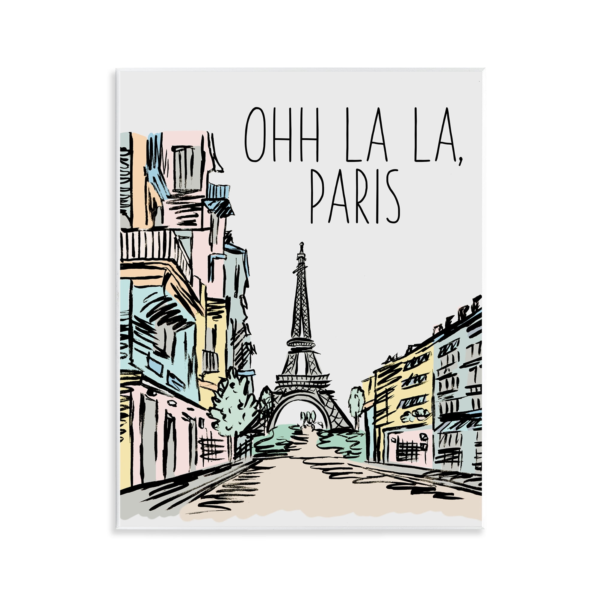 Stupell Industries Ohh La La Paris Wall Plaque Art, design by Elizabeth Medley