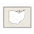 thumbnail image 1 of Stupell Industries Ohio Home State Map Neutral Print Design Gray Farmhouse Rustic Framed Giclee Texturized Art by Daphne Polselli, 1 of 3
