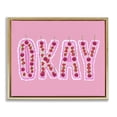 thumbnail image 1 of Stupell Industries Modern Okay Pastel Cherry Cake Gold Floating Frame Canvas Art, 31 x 25, by Ziwei Li, 1 of 8