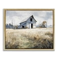 thumbnail image 1 of Stupell Industries Farmhouse Old Blue Barn in Farmland Gold Floating Frame Canvas Art, 31 x 25, by Franklyn Gregory, 1 of 8
