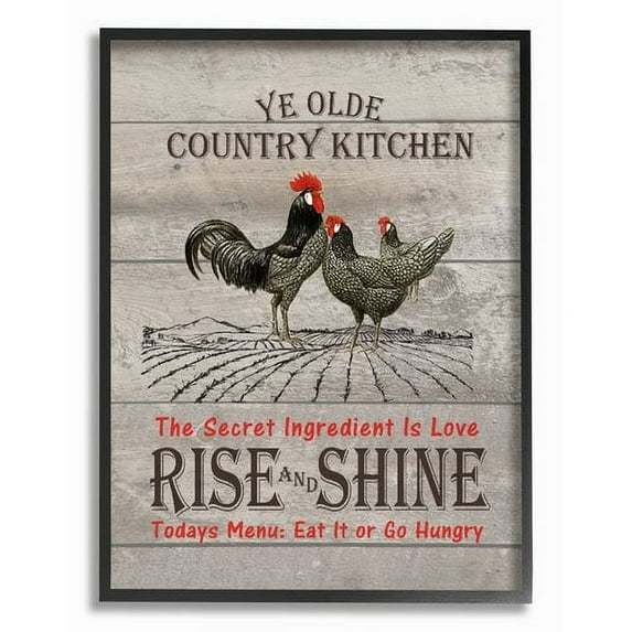Stupell Industries Old Country Kitchen Rise & Shine Textual Art