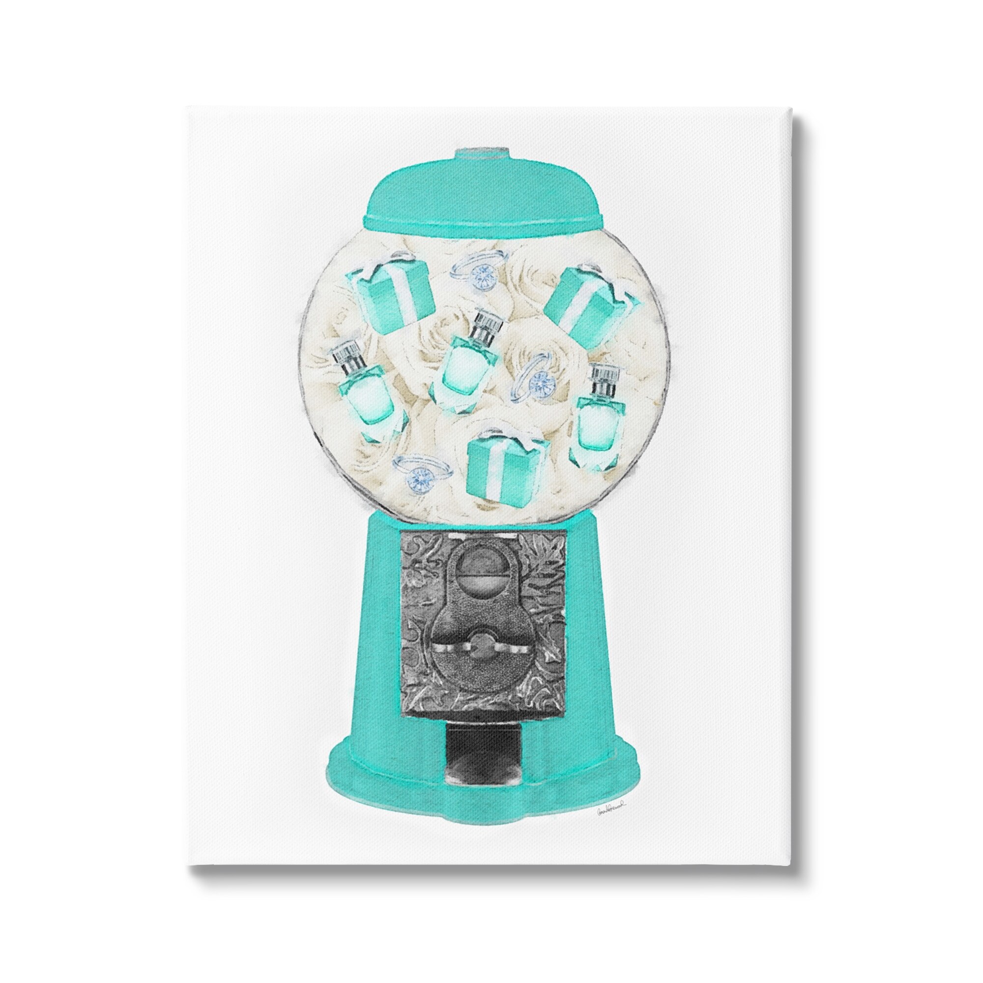 Stupell Industries Old Fashioned Candy Dispenser Designer Fashion Jewelry Boxes Canvas Wall Art, 36 x 48, Design by Amanda Greenwood