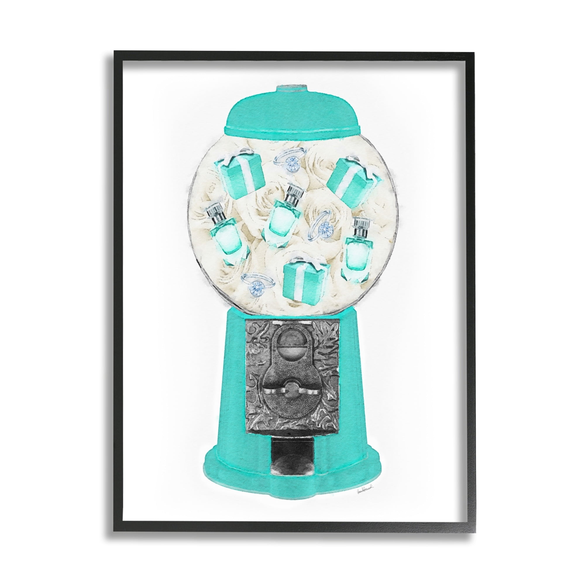 Stupell Industries Old Fashioned Candy Dispenser Designer Fashion Jewelry Boxes Framed Wall Art, 16 x 20, Design by Amanda Greenwood