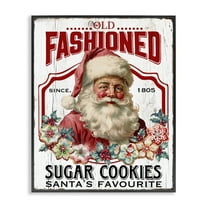 Stupell Industries Old Fashioned Cookies Holiday Painting Black Framed Art Prints Wall Art, 11 x 14