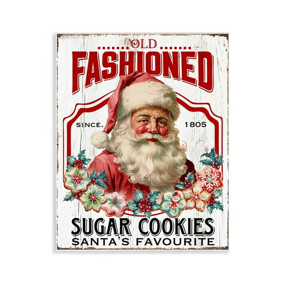 Stupell Industries Old Fashioned Cookies Holiday Painting Unframed Art Prints Wall Art, 11 x 14