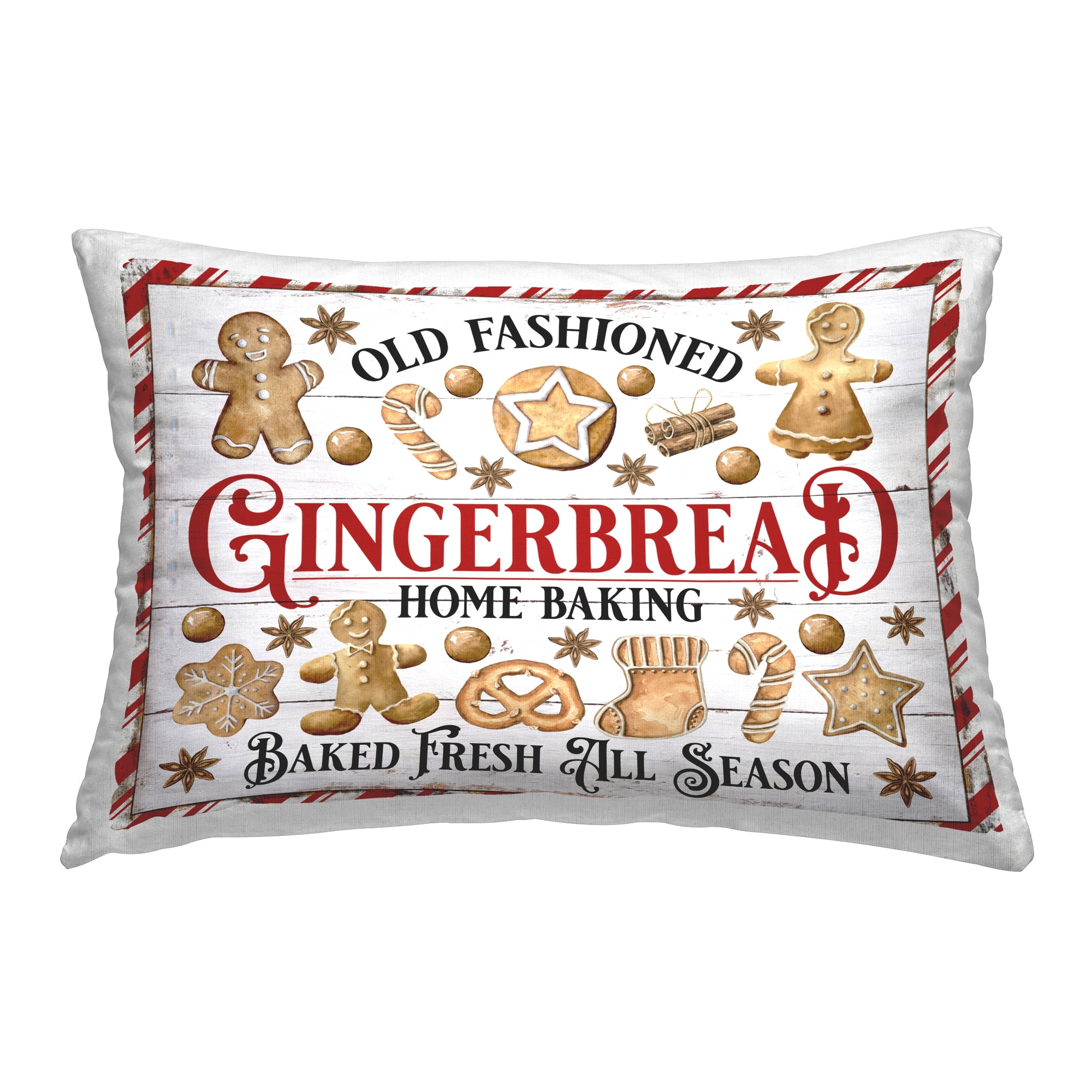 Stupell Industries Old Fashioned Gingerbread Decorative Printed Throw Pillow, 14 x 20