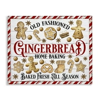 Stupell Industries Old Fashioned Gingerbread Holiday Painting Gallery Wrapped Canvas Art Prints Wall Art, 20 x 16