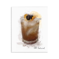 Stupell Industries Old Fashioned Splash Food & Beverage Painting Unframed Art Print Wall Art, 11 x 14
