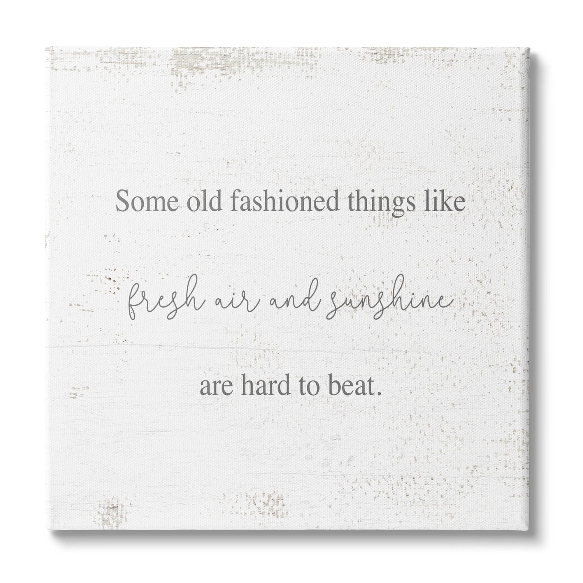 Stupell Industries Old Fashioned like Fresh Air and Sunshine Humor Graphic Art Gallery-Wrapped Canvas Print Wall Art, 36x36, by Daphne Polselli