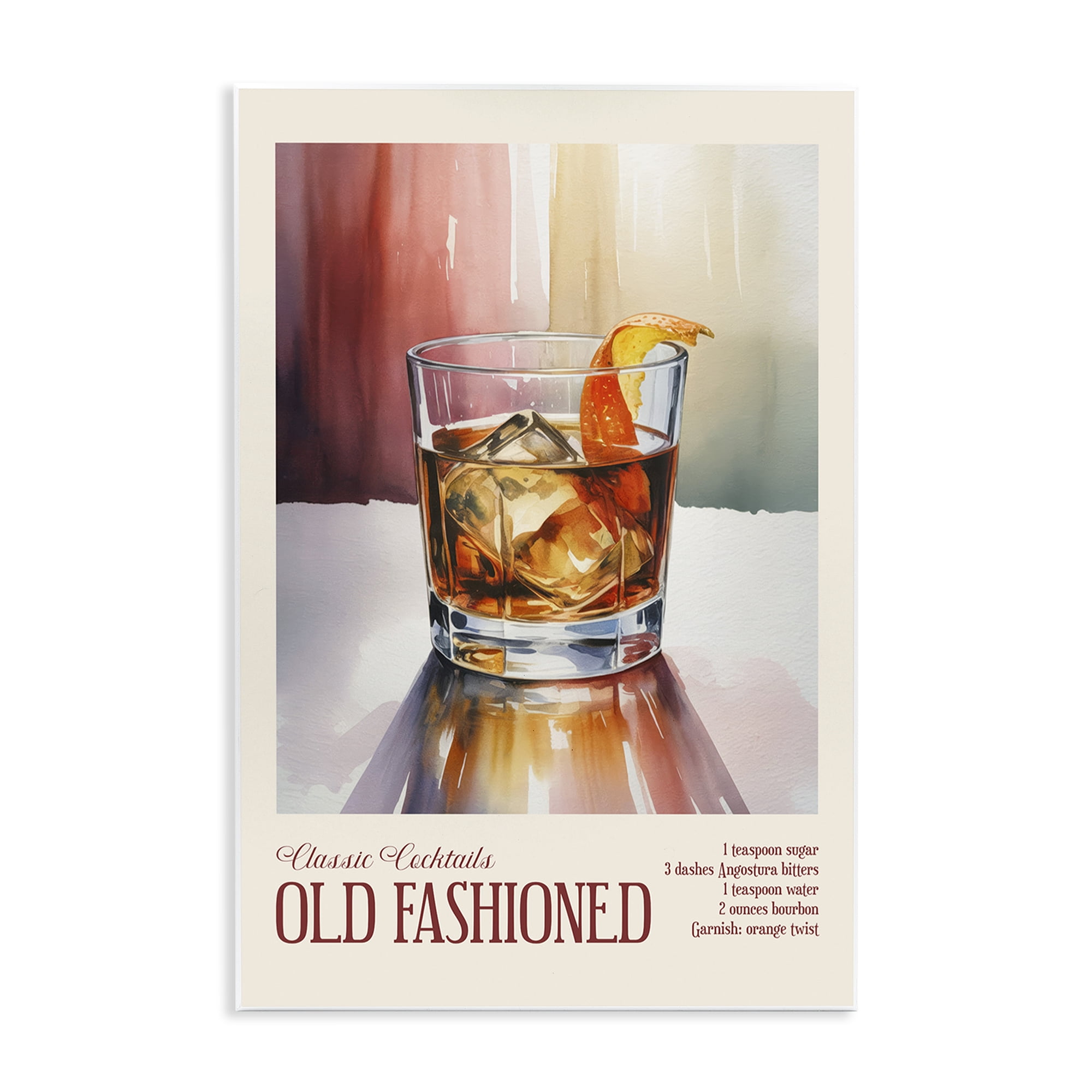 Stupell Industries Old Fashioned on Surface Wall Plaque Art, design by Andreas Magnusson