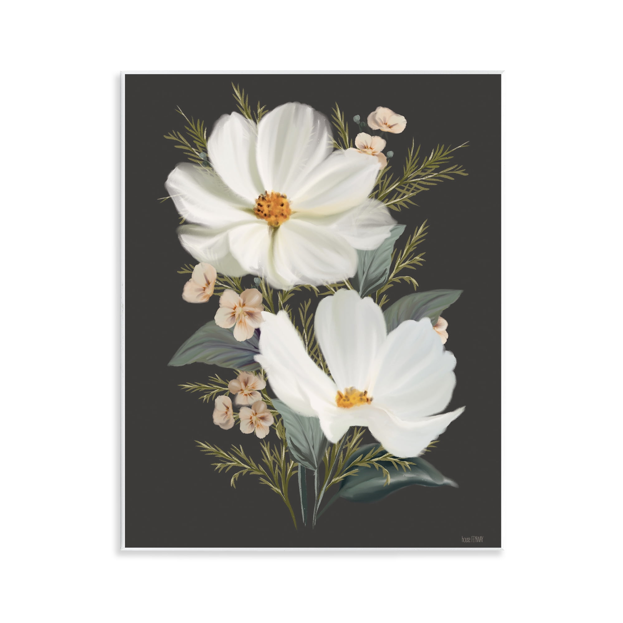 Stupell Industries Old Lace Cosmos Wall Plaque Art, design by House Fenway