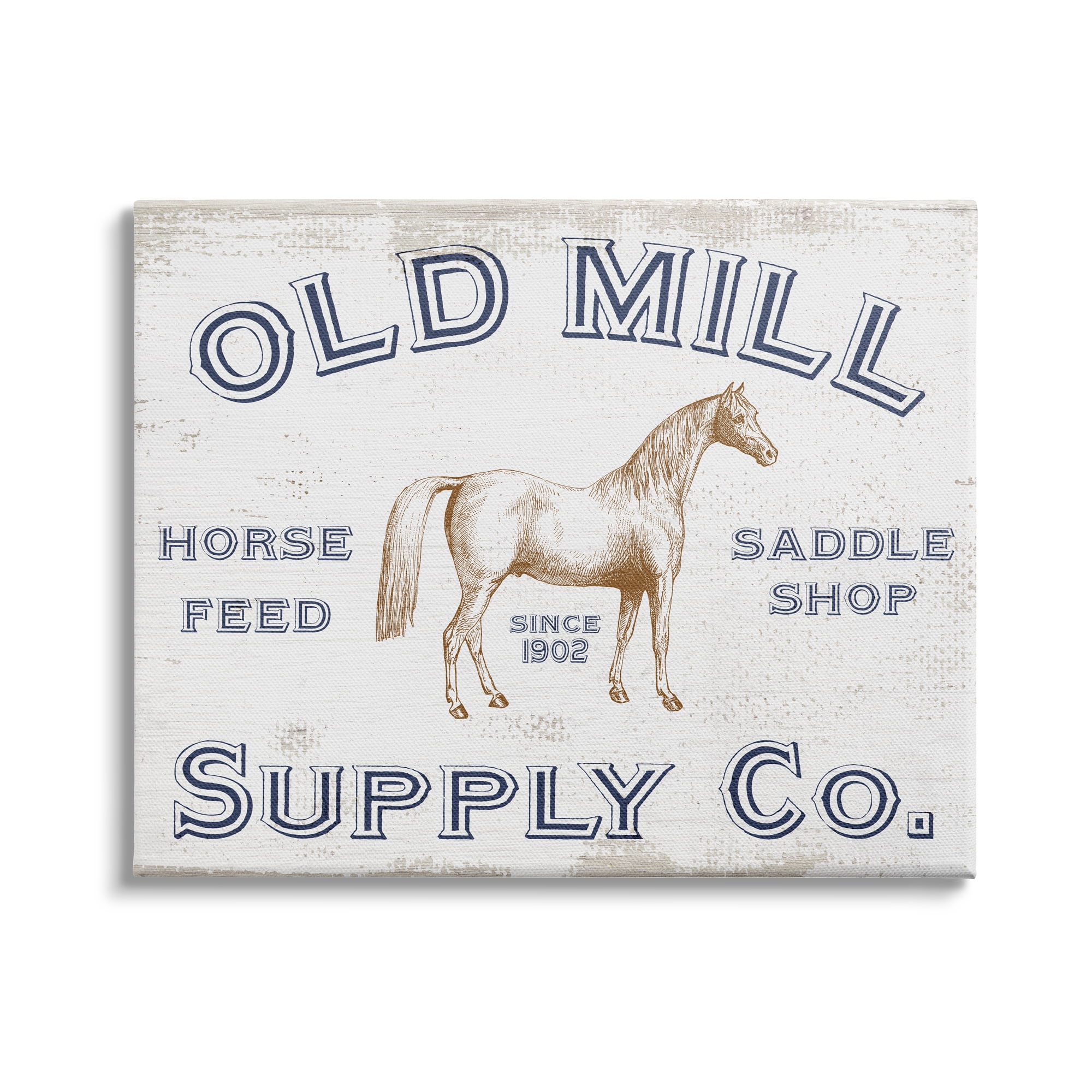 Stupell Industries Old Mill Supply Co. Vintage Horse Feed Advertisement, 48 x 36,Design by Daphne Polselli